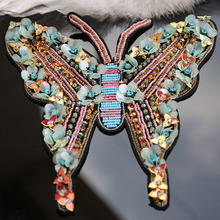 3D Handmade butterfly beaded Patches for clothes DIY sew on sequin rhinestone parches Embroidery applique large patch decoration 2024 - buy cheap