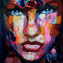 Pintura al óleo de alta calidad, pintura al óleo de retrato abstracto sobre lienzo, cara abstracta moderna 2024 - compra barato