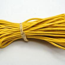 Желтый вощеный хлопковый шнур для бисероплетения, 30 метров, леска 2 мм Ювелирная 2024 - купить недорого