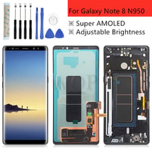 Lcd super amoled para samsung galaxy note 8 conjunto de digitalizador de tela de toque lcd n950 n950f com peças de reparo de substituição de quadro 2024 - compre barato