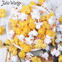 Julie Wang-dijes de palomitas de maíz de resina, accesorio de fabricación de joyas de comida Artificial, accesorios de decoración de mesa, 10 Uds. 2024 - compra barato