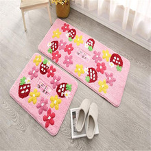 Free Shipping Hot Sale Kids Playing Cartoon Strawberry Blanket Washable Kitchen New Thick Soft Carpet Shaggy Rugs Bathroom Mat 2024 - buy cheap