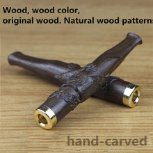Ebony Grade Wood Pipes Smoking Pipe Hand-carved Herb Tobacco Pipe Gifts Gift Grinder Smoke Natural Mouthpiece 2024 - buy cheap