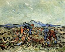 Wall art Peasants Lifting Potatoes by Vincent Van Gogh paintings on canvas Handmade High quality 2024 - buy cheap