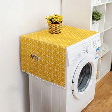 Geometric Refrigerator Cloth Single Door Refrigerator Dust Cover Pastoral Double Open Towel Washing Machine Cover Towel 2024 - buy cheap