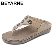 BEYARNE Brand Women Shoes Comfort Beach Slippers Summer Fashion Flip Flops Ladies Shoes Flat Sandals Gladiator Sandalias WSH2430 2024 - buy cheap