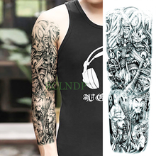 Tatuagem temporária à prova dwaterproof água etiqueta sun wukong fantasma infernal braço completo falso tatto flash tatoo pintura da arte do corpo para homens 2024 - compre barato