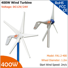 Turbina eólica de 5 lâminas com controlador de vento ip67 400 w módulo incorporado 12 v ou 24 v do retificador da turbina eólica de 600 w 2024 - compre barato