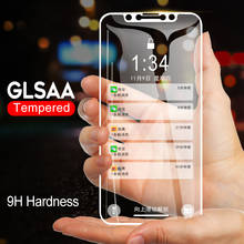 Tempered Glass For iPhone X XR XS MAX Protective Glass 9H HD Curved Full Cover Screen Protector Glass For iPhone 7 8 6 6s Plus X 2024 - buy cheap