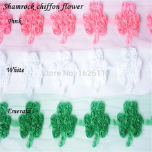 Trevo de chiffon para flores, 50yds, elástico + 8 jardas, flor de trevo-chiffon suave, várias cores 2024 - compre barato