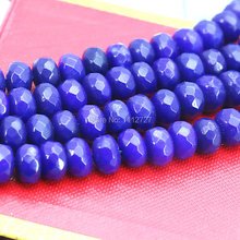 Accesorio de moda 5x8mm azul opaco accesorios artesanales cuentas sueltas piedras semi terminadas regalos facetados diseño de joyería 15 pulgadas 2024 - compra barato