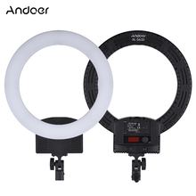 Andoer RL-560D 12i"LED Ring Light Kit Bi-color 3200K-5600K for DSLR Camera Smartphone Youtube Photo Self-portrait Video Shooting 2024 - buy cheap