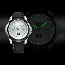 Yazole relógios masculinos luminosos, a prova d'água, relógio esportivo de marca superior, relógio de couro, relógio masculino 2024 - compre barato