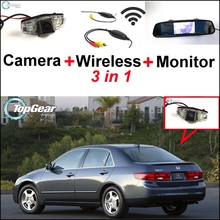 3 in1 Special Camera + Wireless Receiver + Mirror Monitor Easy DIY Backup Parking System For Honda Elysion Element Integra Pilot 2024 - buy cheap