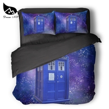 Dream NS Doctor Who Bedding Kit Time Lord Duvet Set TARDIS Bedclothes Pillowcase Customized Home Textiles Bed Set 2024 - buy cheap