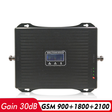 2G 3G 4G Tri Band Signal Booster GSM 900+DCS/LTE 1800+UMTS/WCDMA 2100 Mobile Signal Repeater 900 1800 2100 Cellular Amplifier 2024 - buy cheap