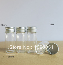 New Arrival 1500/Lot Clear 4ML Glass vials With Aluminum Cap 4ML Empty Glass Bottle 2024 - buy cheap