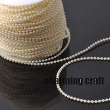Línea de pesca de perlas artificiales beige, cadena de cuentas, guirnalda para flores, decoración para fiesta de boda, 5 metros, CP0320 2024 - compra barato
