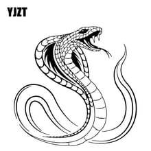 YJZT 16.2CM*15.7CM Angry Snake Vinyl Decal Car Trunk Decoration Car Sticker Accessoreis Black/Silver C4-1544 2024 - buy cheap