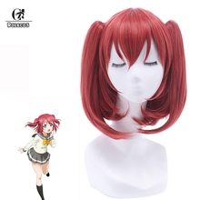 ROLECOS LoveLive Sunshine Cosplay Kurosawa Ruby Cosplay Headwear Synthetic Hair 35-40cm inches Short Red Hair Love Live 2024 - buy cheap