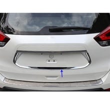 For Nissan X-Trail Rogue T32 2014 2015 2016 2017 2018 Rear License Frame Plate Trim Strip Bumper Hoods Cover Trim ABS Chrome 2024 - buy cheap