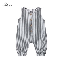 2019 Brand Newborn Baby Boy Girl Striped Romper Cotton Striped Sleeveless Jumpsuit Playsuit Summer Outfit Casual Cotton Clothes 2024 - buy cheap