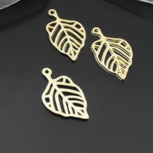 (26803)30PCS 26x15MM Champagne Gold Color Zinc Alloy Tree Leaf Leaves Charms Pendants Diy Jewelry Findings Accessories Wholesale 2024 - buy cheap