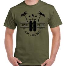New 2019 Cotton Live Love Dive Mens Funny Scuba Diving T-Shirt Diver Diving Equipment Short-Sleeve T-Shirt 2024 - buy cheap