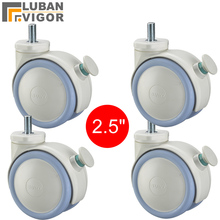 White 2.5 inch ,Medical casters/wheels With brake, M10x20 screw ,Mute Wearable,For Hospital trolley,Industrial casters 2024 - buy cheap