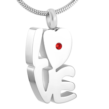 IJD9254 LOVE Heart Cremation Pendant Necklace For Women Stainless Steel Memoria Urn Jewelry Ashes Holder Keepsake Jewellery 2024 - buy cheap
