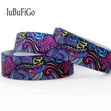 [IuBuFiGo] 10 yard 7/8" 22mm Sea wave Printed Grosgrain Ribbon Polyester ribbons DIY bowhair handmade materials 10Y1132 2024 - buy cheap