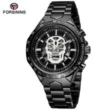 2019 FORSINING Automatic Movement Skeleton Mens Watch Support Custom waterproof men's fashion casual hollow mesh with 2024 - buy cheap
