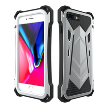 R-JUST for iphone 7 case 8 8 p Heavy Duty Doom Armor Metal Case Dirt-resistant waterproof Shockproof phone cover +Tempered glass 2024 - buy cheap