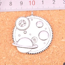 12Pcs Antique Silver Plated solar system galaxy Charms Diy Handmade Jewelry Findings Accessories 37mm 2024 - buy cheap