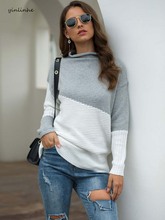 yinlinhe Autumn Grey Turtleneck Sweater Women Long Sleeve Knitted Pullovers Women 2019 fashion Ladies Spring Casual Jumpers 1213 2024 - buy cheap