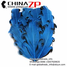 CHINAZP Factory www.ywgy.cn 50pcs/lot Top Quality Dyed Turquoise and Brown Curled Nagorie Feather Pads 2024 - buy cheap
