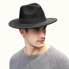Женская осенне-зимняя британская шляпа-федора для вечевечерние и банкетов, новая мужская шерстяная шляпа в стиле джаз, шляпа В рыцарском стиле, фетровая шляпа H6790 2024 - купить недорого