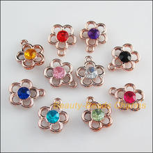 Colgantes de acrílico mezclado con flores y estrellas, 30 unidades, KC, Color dorado, 15x17mm, novedad 2024 - compra barato