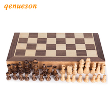 Top grade Performance Magnetic Folding Wooden Chess Set Solid Wood Chessboard 2.2/3.0inch Pieces Entertainment Chess Board Games 2024 - buy cheap