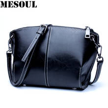 MESOUL Vintage Small Crossbody Bags For Women 2020 New Shoulder bags High Quality Shell Bag Genuine Leather Messenger Bag Female 2024 - buy cheap