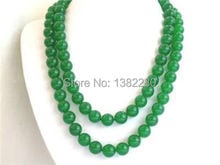 !  fashion DIY jewelry 10mm green chalcedony round beads chalcedony necklace 35"     JT5654 2024 - buy cheap