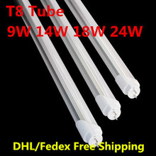 LED T8 Tube 600mm 900mm 1200mm 1500mm LED Tube Light 85-265V Warm/Cold White T8 LED Fluorescent Tube 50pcs/lot DHL/Fedex Free 2024 - buy cheap