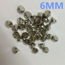 LAST PRICE!!! 500pcs/LOT 6MM Silver hand Sewing Spikes Plastic Punk Rock Rivet For Leather DIY Studs decorative rivets 2024 - buy cheap
