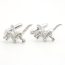 Men's Dinosaur Cuff Links Copper Material Silver Color 2024 - buy cheap