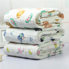 Wasoyoli manta de bebê 90*90cm, 6 camadas 100% algodão, colorido, infantil, com borda, macio, banho para crianças, segurança do banho, 1 peça 2024 - compre barato