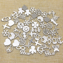 Mix Types Stainless Steel Connectors 10pcs/lot Heart Infinite Love Angel Christmas Snowflake Earrings Diy Jewelry Making Finding 2024 - buy cheap