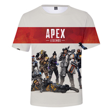 Футболки Apex Legends, летние футболки в стиле хип-хоп, Harajuku, футболки хип хоп с круглым вырезом, модные популярные футболки с 3D принтом, Apex Legends 2024 - купить недорого