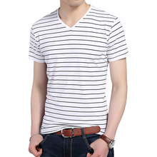 Camiseta con cuello vuelto para hombre, camisa de estilo de rayas, de talla grande, 50-60, buena calidad, Envío Gratis 2024 - compra barato