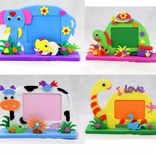 2018 Kits de bricolaje juguetes educativos abeja buho jirafa dinosaurio elefante vaca tortuga marco de fotos EVA espuma de Juguetes 2024 - compra barato