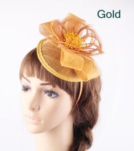 Sombrero de Sinamay, tocado de Base, tocado de fiesta y de boda, accesorios para el cabello, varios colores 2024 - compra barato